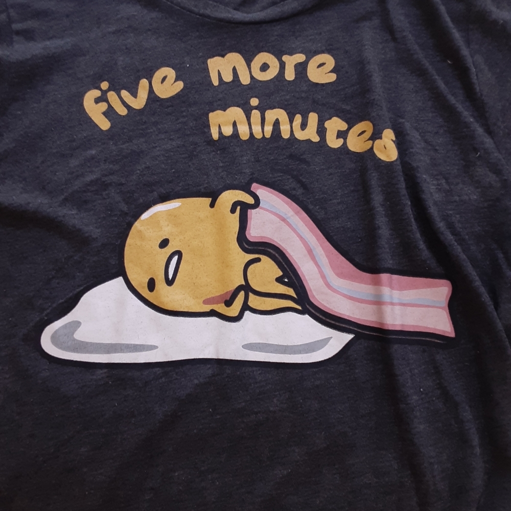 Gudetama Egg Yolk Funny Gray Jersey Short Tee